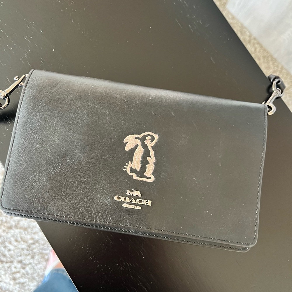 Coach x Selena Foldover Crossbody Clutch With Bunny